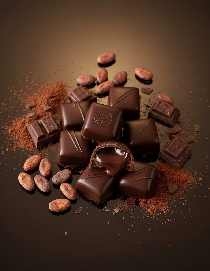 Custom-branded chocolates printed with a company logo